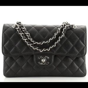 Chanel Vintage Classic Double Flap Bag Quilted Caviar Medium - Investment Piece